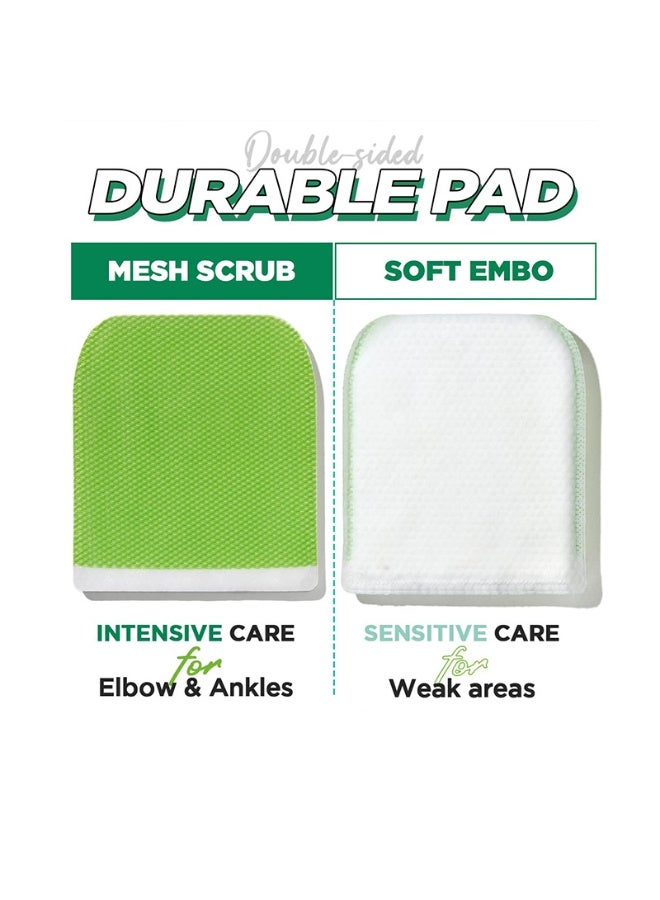 KL 8 PCS Body Peeling Pad Original With Mom's Bath Recipe , All in One Bubble Body Wash  Scrub Gloves , Exfoliating Mitts for Dead Skin Cells, Skin Retexturizing Pads - Image 4