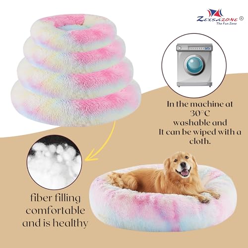 ZEXSAZONE Summer Round Donut Comfortable Washable Both Side usable Pet Bed I Dog Bed I Cat Bed I Puppy Bed for Dogs, Cats and Puppies Sizes for Small, Medium, Golden Retriever, Beagle, Big Size Dog - Image 4