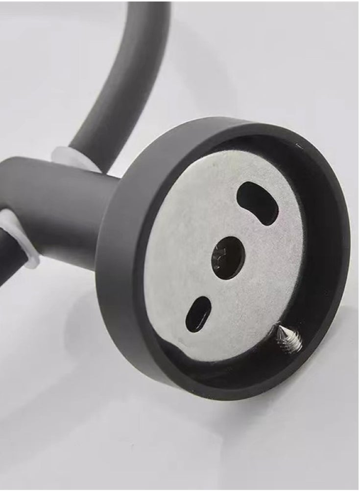 Kutis 1-Piece Ring Towel Holder Stainless Steel Towel Bar Bathroom Towel Rack Black 20x12 Centimeter  - Image 3