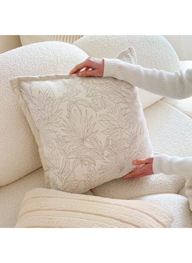 Fanyejia Cream-colored Sofa Cushion Cover, Living Room Decorative Pillowcase, Bedside Backrest Cover, Plush Pillowcase For Bed - Image 3