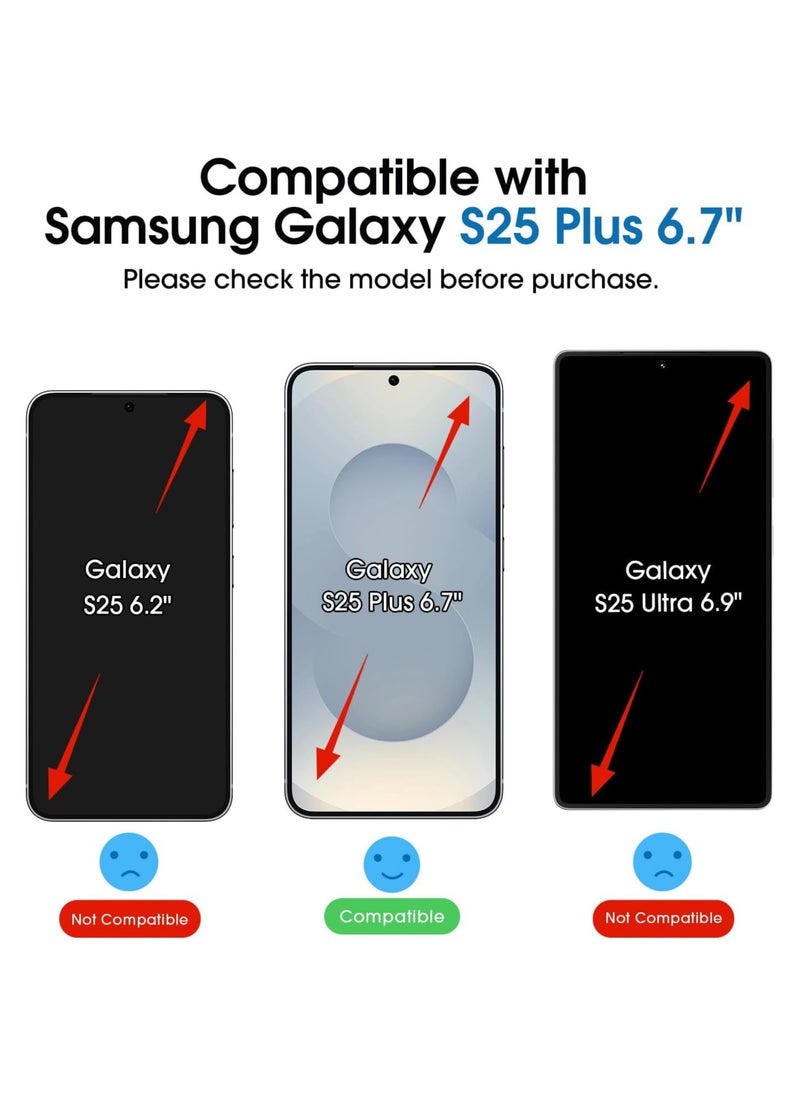 Amfilm - amFilm OneTouch & cam for Samsung Galaxy S25+ S25 Plus 2025 6.7 Screen Protector Tempered Glass (2+2 Pack) Case Friendly New - transparent - Image 1