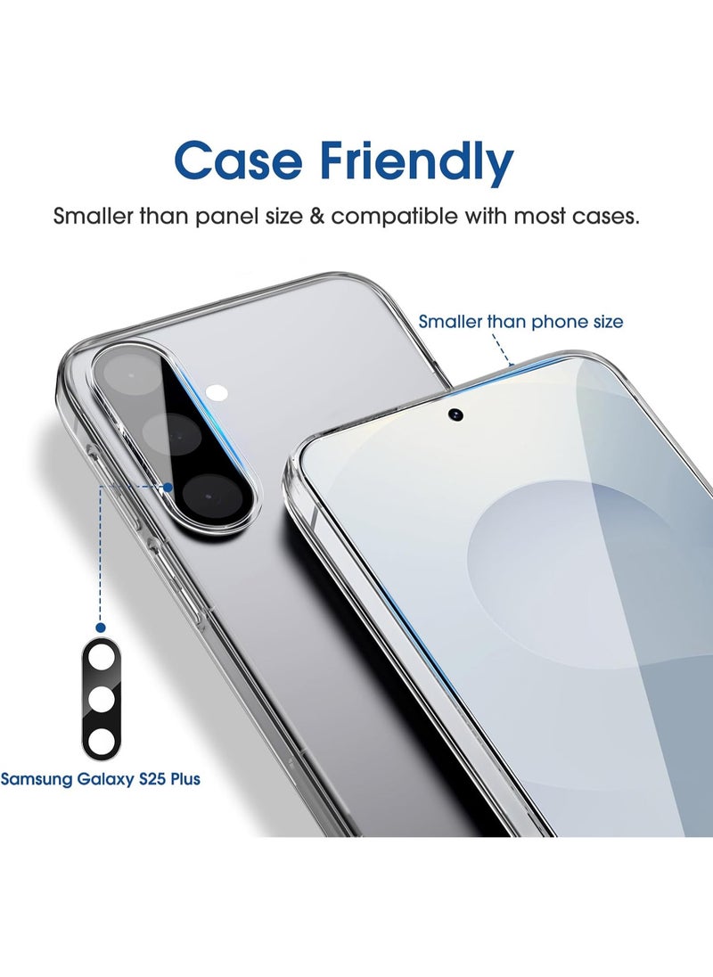 Amfilm - amFilm OneTouch & cam for Samsung Galaxy S25+ S25 Plus 2025 6.7 Screen Protector Tempered Glass (2+2 Pack) Case Friendly New - transparent - Image 1