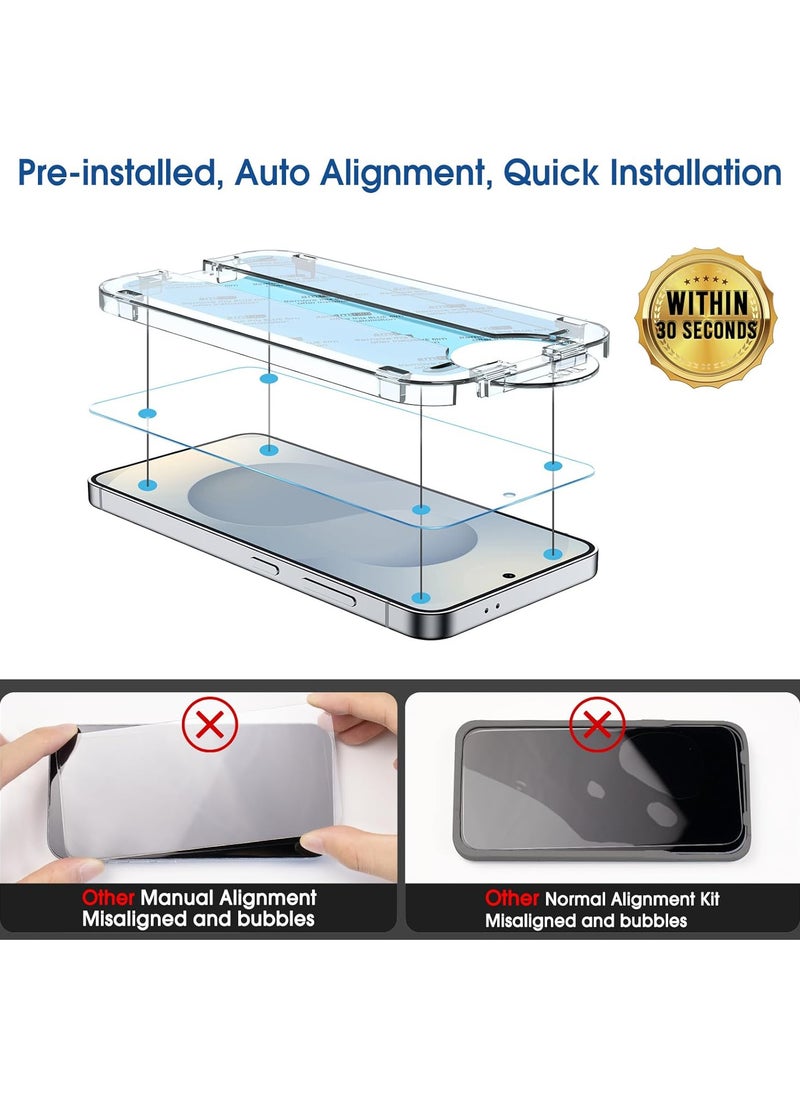 Amfilm - amFilm OneTouch & cam for Samsung Galaxy S25+ S25 Plus 2025 6.7 Screen Protector Tempered Glass (2+2 Pack) Case Friendly New - transparent - Image 1