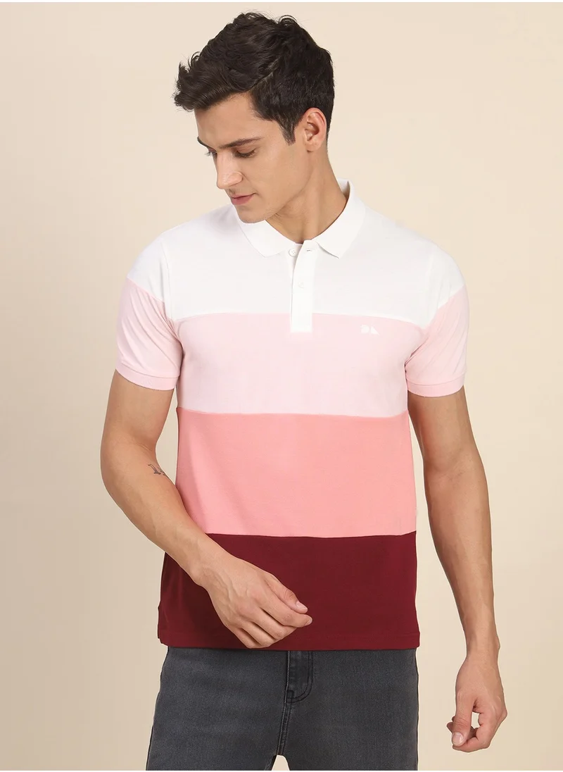 Dennis Lingo Men's Maroon Regular Fit Polo T-shirt