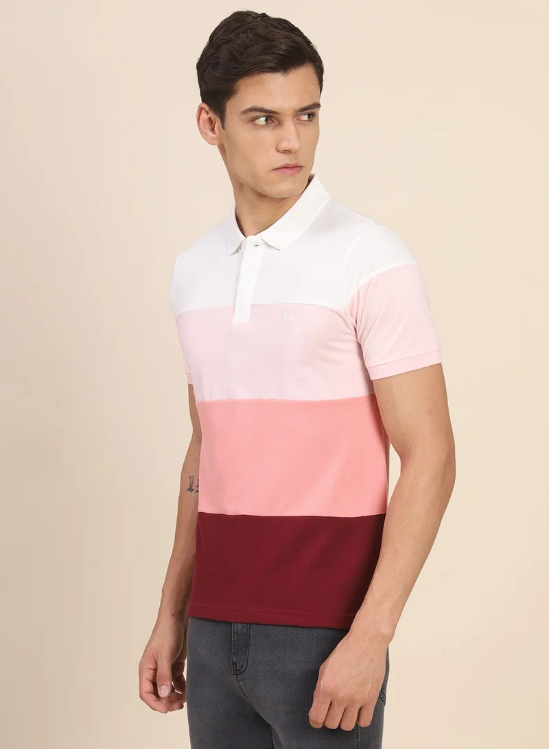 Dennis Lingo Men's Maroon Regular Fit Polo T-shirt