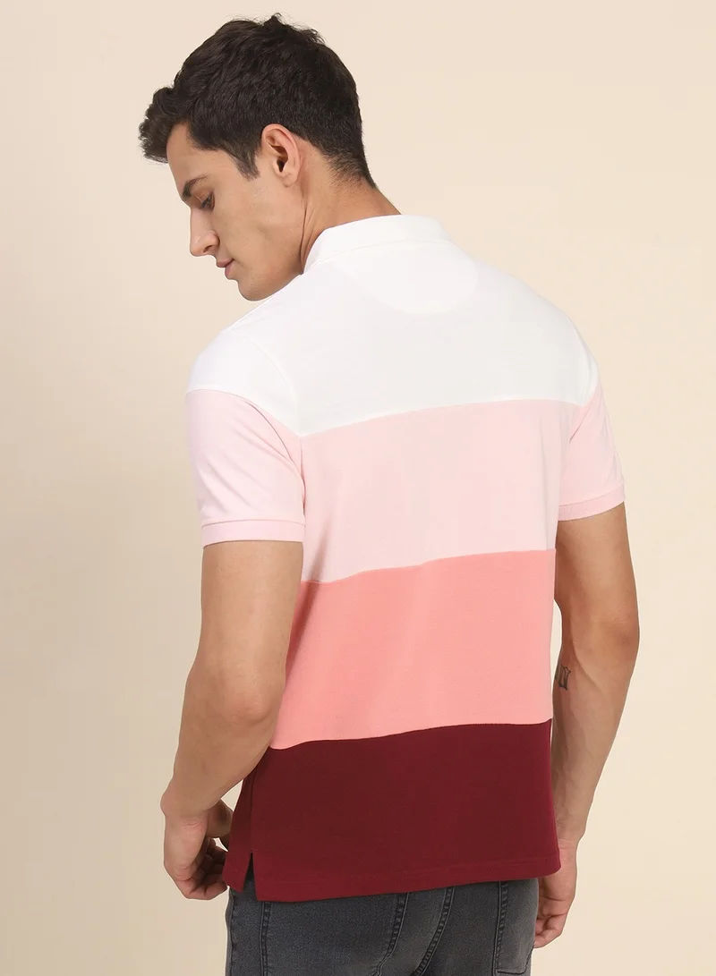 Dennis Lingo Men's Maroon Regular Fit Polo T-shirt