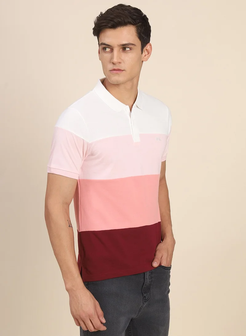 Dennis Lingo Men's Maroon Regular Fit Polo T-shirt