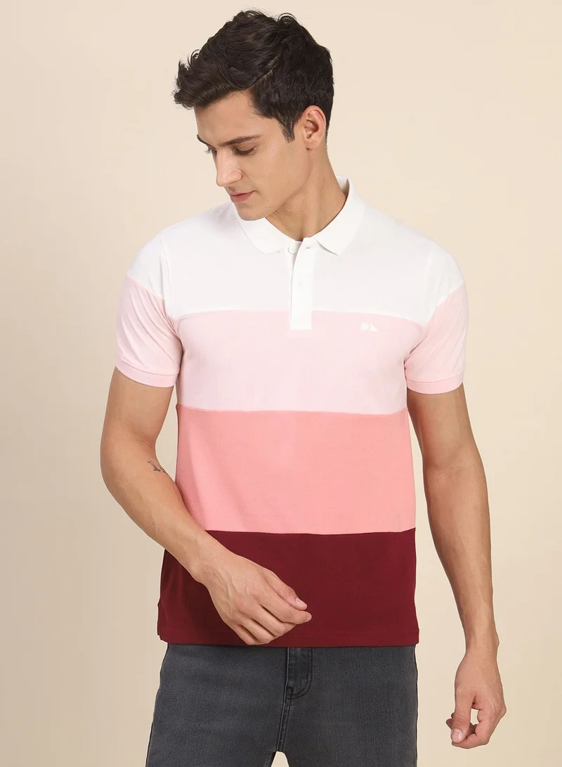 Men's Maroon Regular Fit Polo T-shirt