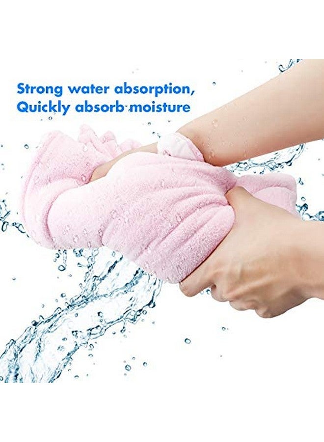 ROMASA Toddler Hooded Bath Towel Ultra Soft Towel Highly Absorbent Bathrobe Blanket for Boys Girls- 27.5" x 55"(Pink Rabbit-Shape) - Image 5