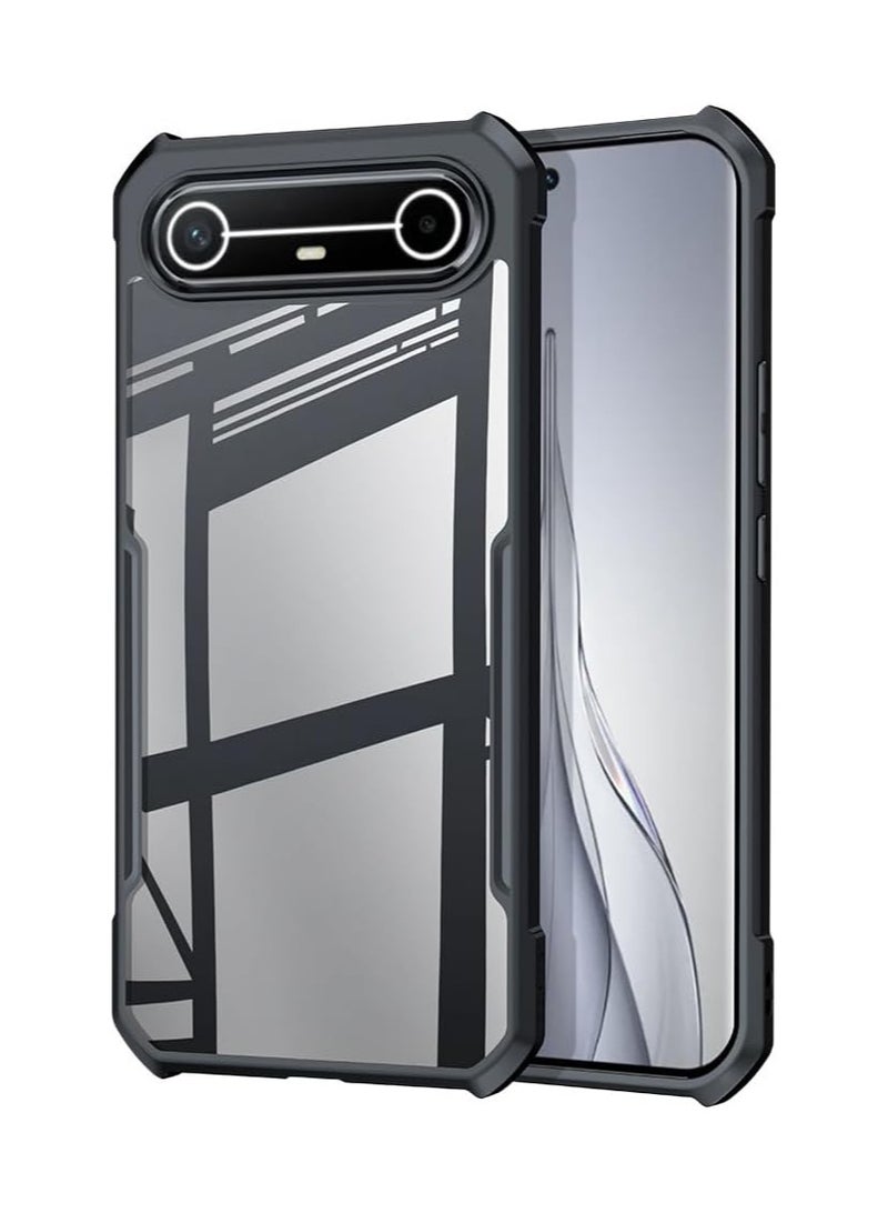 عام غطاء واقي شفاف متوافق مع هاتف Tecno Spark Slim 4G - 【حماية وسادة هوائية】 مقاوم للاصفرار وبصمات الأصابع، غطاء خلفي واقي من مزيج PC+TPU الماص للصدمات - Image 1