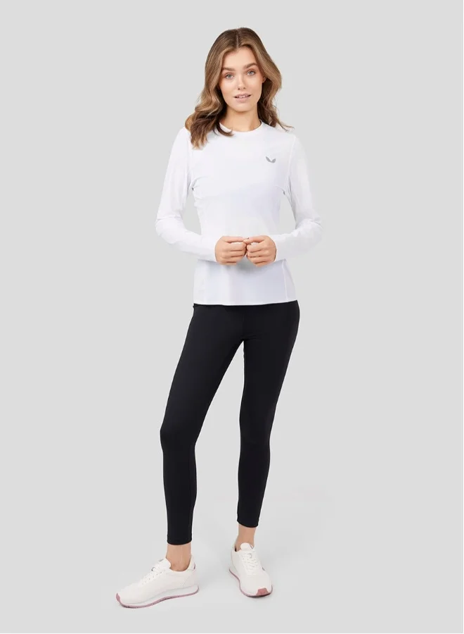 CASTORE Women'S White Metatek Long Sleeve Training Tee