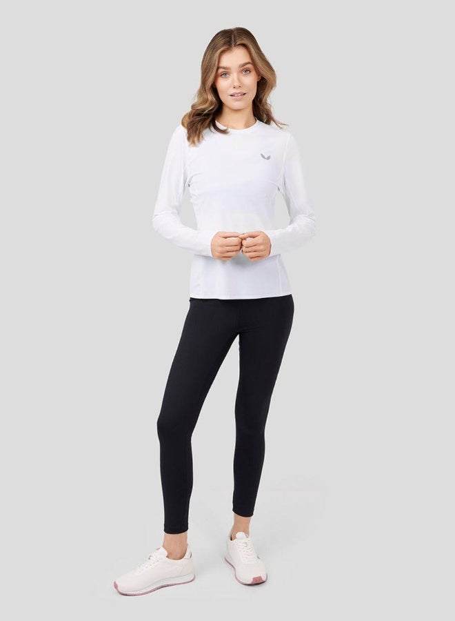 كاستور تيشيرت تدريب نسائي أبيض بأكمام طويلة من ميتاتيك - Image 3