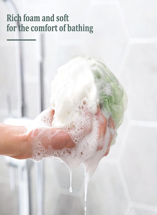 KitchenFest® Bath Sponge Round Loofah For Men & Women | Soft & Fluffy With Multiple Layer of Fibrous Matrix For A Fun Shower Time | Scrub off Dead Skin | Gentle Exfoliation, Multicolor (M, 5) - Image 5
