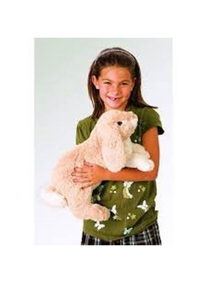 Folkmanis Floppy Bunny Rabbit Hand Puppet, Tan, White, 1 EA - Image 3