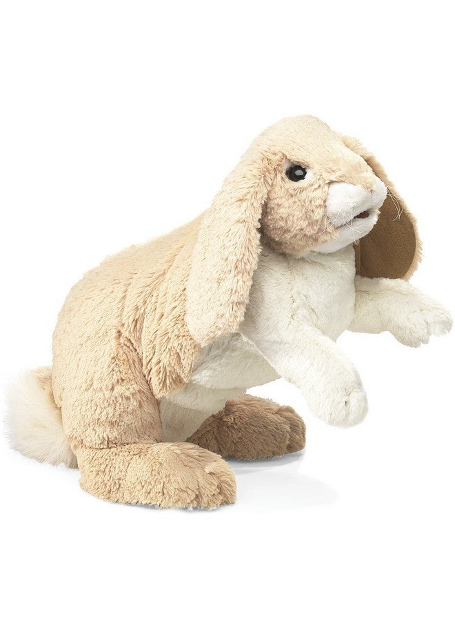 Folkmanis Floppy Bunny Rabbit Hand Puppet, Tan, White, 1 EA - Image 1