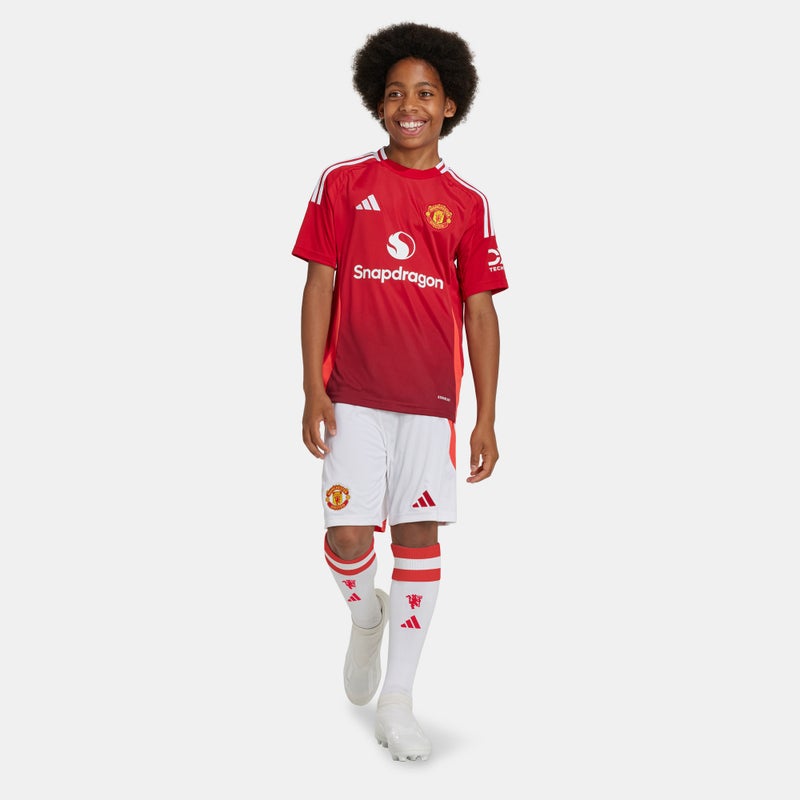 Adidas Kids' Manchester United 24/25 Home Replica Football Shorts - Image 1