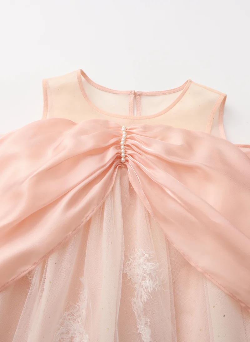 Balabala pale pink Kids Girls Woven one-piece dress for Women | Best Price UAE