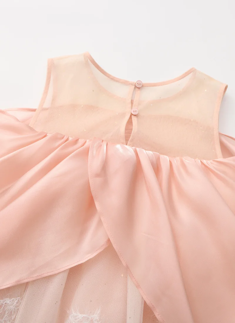 Balabala pale pink Kids Girls Woven one-piece dress for Women | Best Price UAE