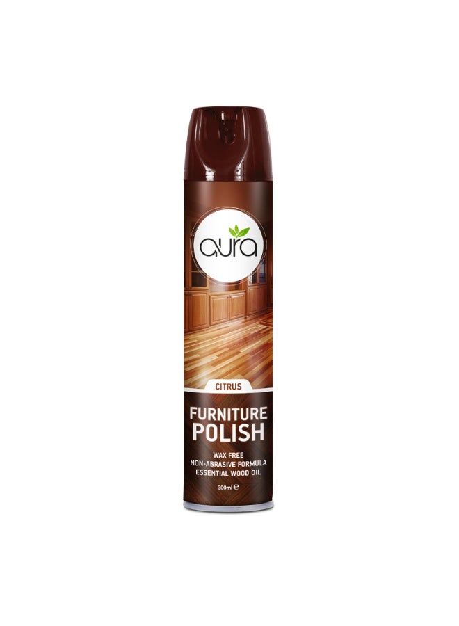 أورا ملمع أثاث أورا - 300 مل × قطعتين - منظف وواقي فاخر للخشب والأسطح خالٍ من الشمع - يزيل الغبار والبقع وبصمات الأصابع - يعيد اللمعان للخشب والجلد والرخام والبلاستيك والفولاذ المقاوم للصدأ - لمسة نهائية غير دهنية برائحة منعشة - Image 2