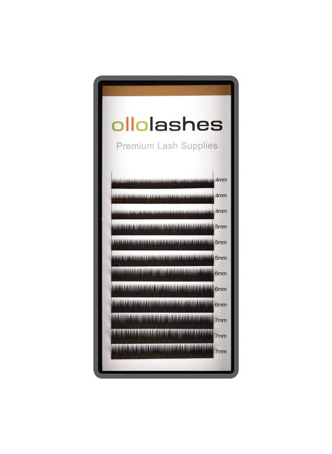 OLLOLASHES Bottom Lash Extension J Curl 0.10Mm Mix4 7Mm 4Mm 5Mm 6Mm 7Mm Black Color Lower Lash Extensions (Mix4 7Mm 0.10 J Curl) - Image 3