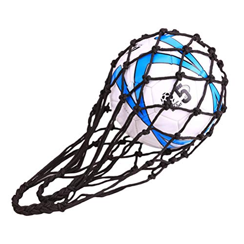 VORCOOL Sports Mesh Equipment Bag Volleyball Basketball Football Soccer Storage Net Bag Ball Carry Mesh for Single Ball (Black) - Image 4