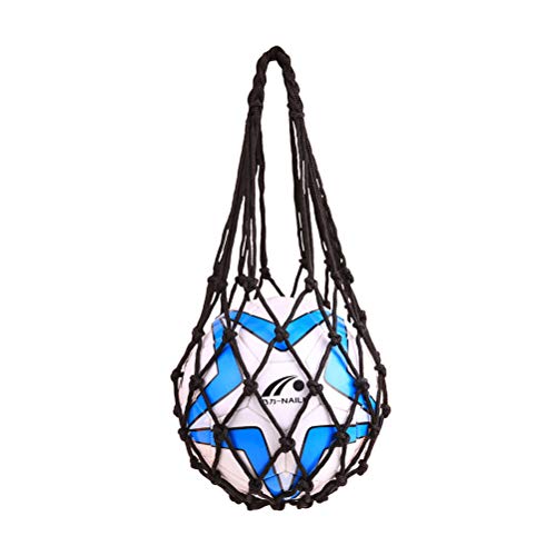 VORCOOL Sports Mesh Equipment Bag Volleyball Basketball Football Soccer Storage Net Bag Ball Carry Mesh for Single Ball (Black) - Image 1