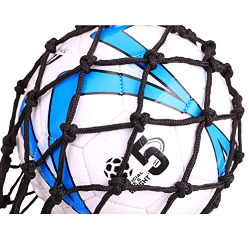 VORCOOL Sports Mesh Equipment Bag Volleyball Basketball Football Soccer Storage Net Bag Ball Carry Mesh for Single Ball (Black) - Image 2