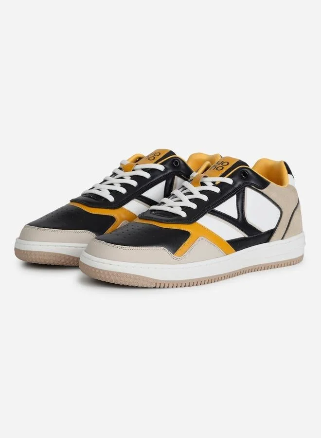 Yoho Multi Men Suede Look Panel Fashion Sneakers for Men | Best Price UAE