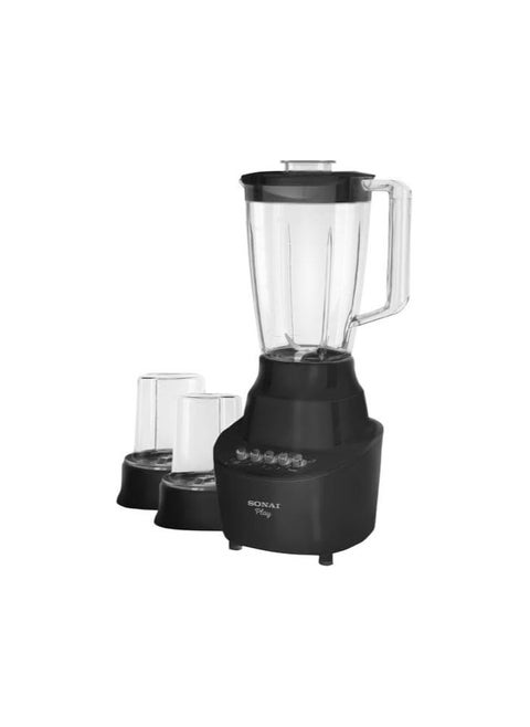 Sonai Play 3 in 1 Blender with 2 Mills - 3 Speeds Black - MAR-2300