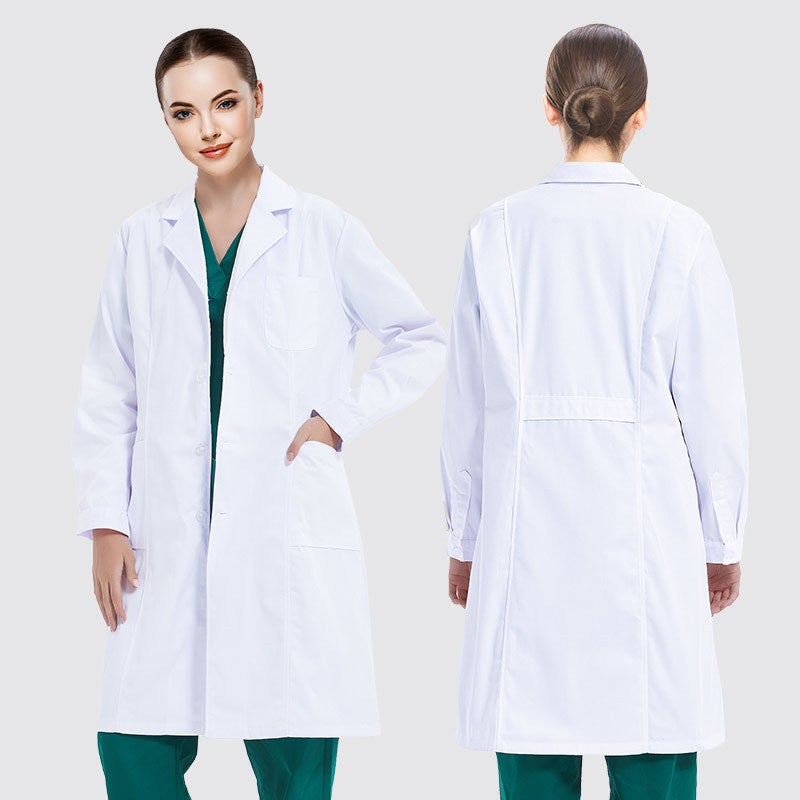 White coat overalls college students lab coat long sleeve short sleeve pharmacy beauty salon male and female doctors nurse clothing manufacturers - Image 3