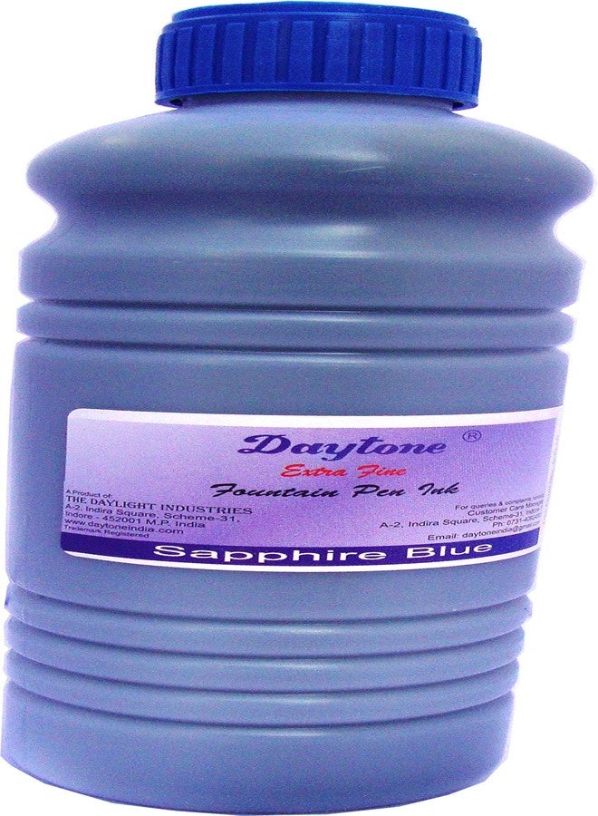 Daytone Extra Fine Fountain Pen Ink Sapphire Blue 500 Ml. Pack of 2 - Image 1