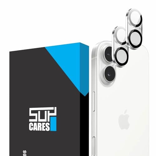 SupCares Premium Camera Lens Protector Tempered Glass Compatible For iPhone 16 and iPhone 16 Plus With Installation Kit | Edge to Edge Coverage | Transparent | Pack of 2 - Image 1