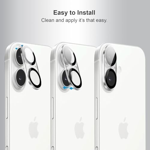 SupCares Premium Camera Lens Protector Tempered Glass Compatible For iPhone 16 and iPhone 16 Plus With Installation Kit | Edge to Edge Coverage | Transparent | Pack of 2 - Image 5