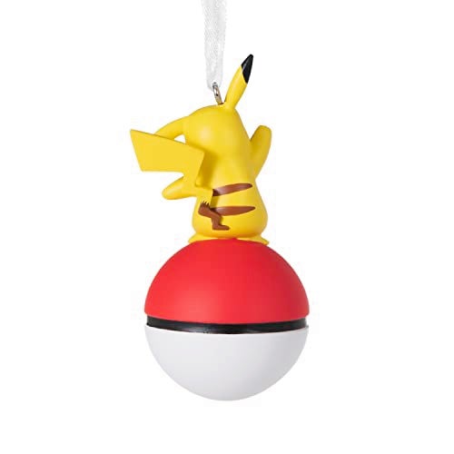 Hallmark Pokémon Pikachu on Poké Ball Christmas Ornament - Image 2
