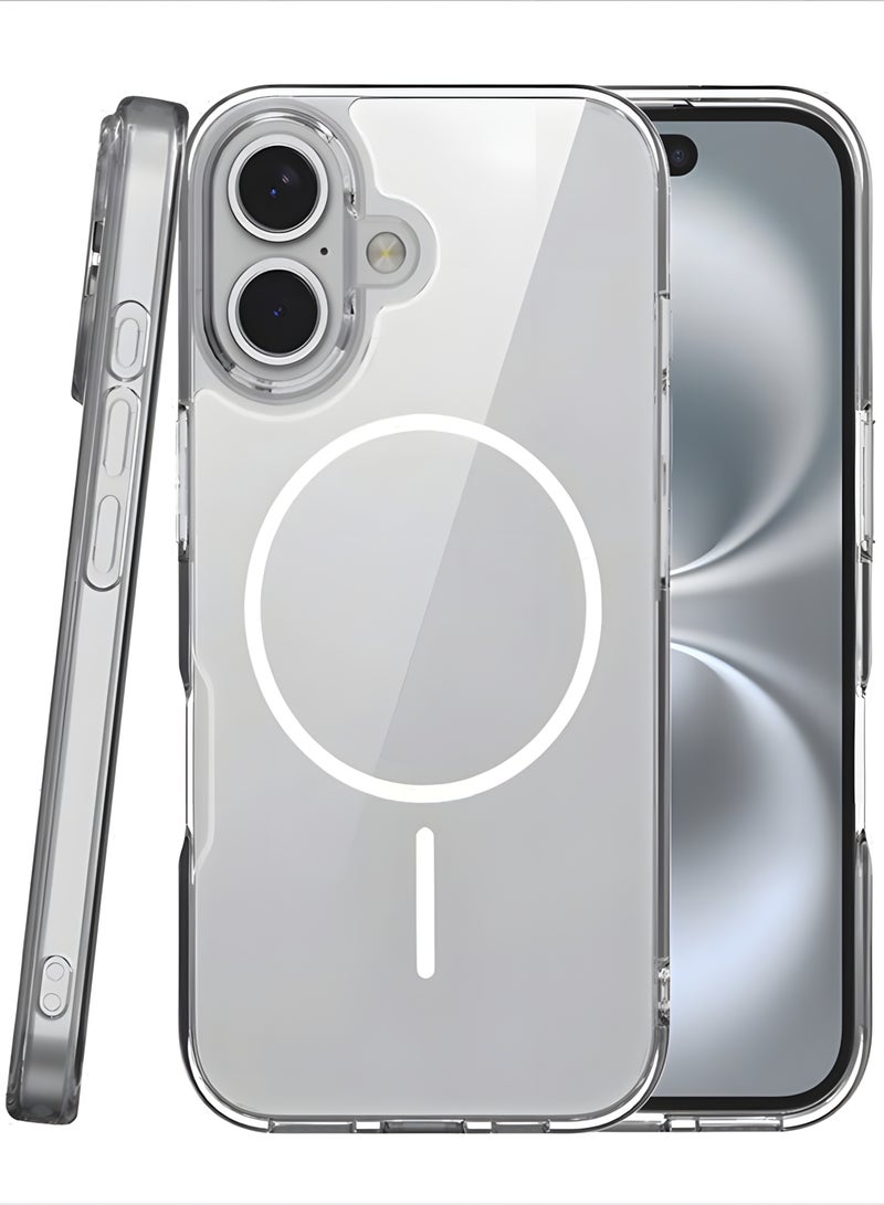 Magsafe Case for iPhone 16 Magsafe Clear Cover Magnetic Wireless Charging Support, Shockproof Protection, Scratch-Resistant for iPhone 16 - Clear - Image 1