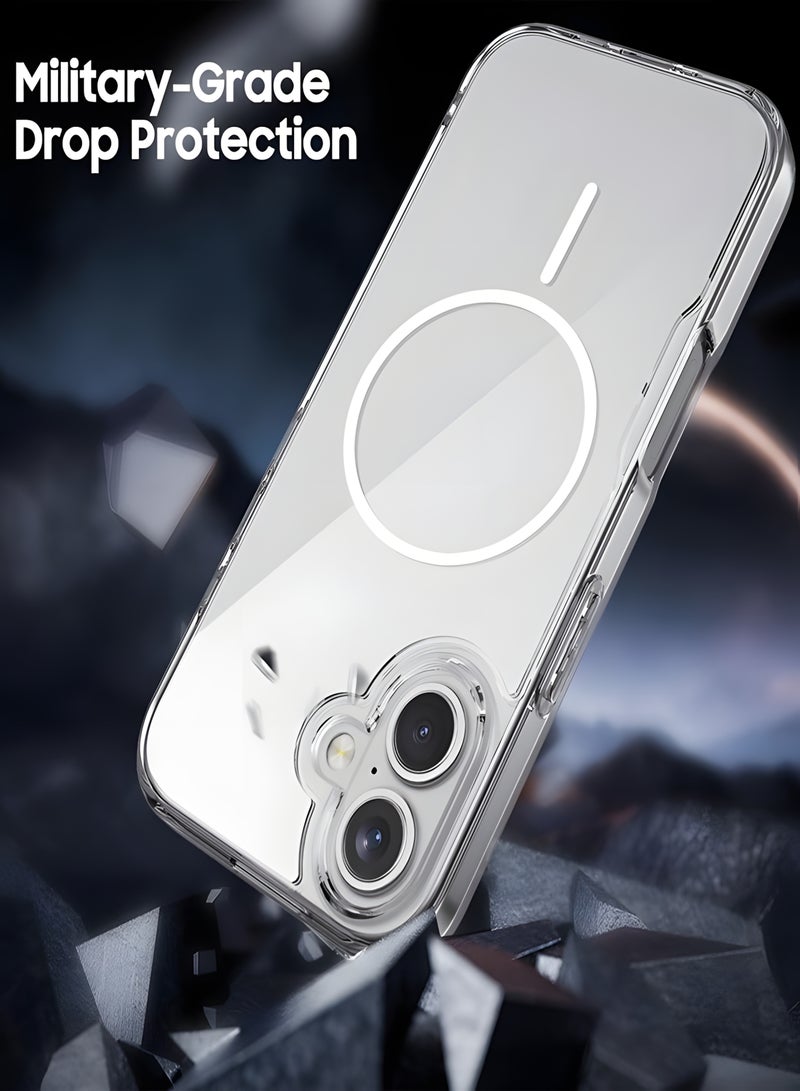 Magsafe Case for iPhone 16 Magsafe Clear Cover Magnetic Wireless Charging Support, Shockproof Protection, Scratch-Resistant for iPhone 16 - Clear - Image 3