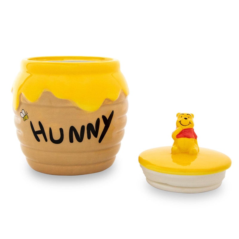 Silver Buffalo Disney Winnie the Pooh Honey "Hunny" Pot Sculpted 3D Hand Painted Ceramic Snack Cookie Jar (Small) - Image 2