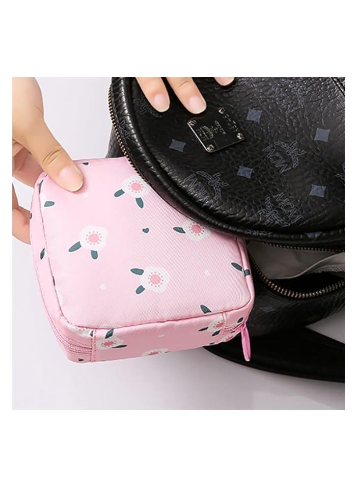 Sanitary Napkin Storage Bag, 4Pcs Zipper Menstrual Pad Bag Portable Sanitary Napkin Storage Tampons Holder for Purse First Period Kit for Teen Girls Store Sanitary Pads for Women - Image 3