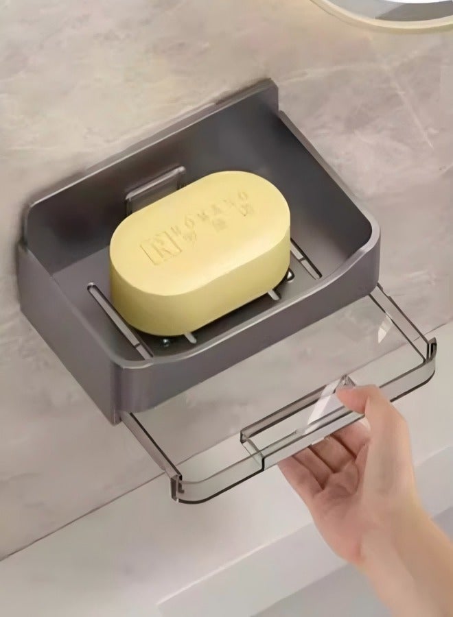 loyal Bathroom Wall Mounted Soap Box, No Water Accumulation New Soap Box, Household Drain Storage Rack (2-Piece Set)  - Image 5