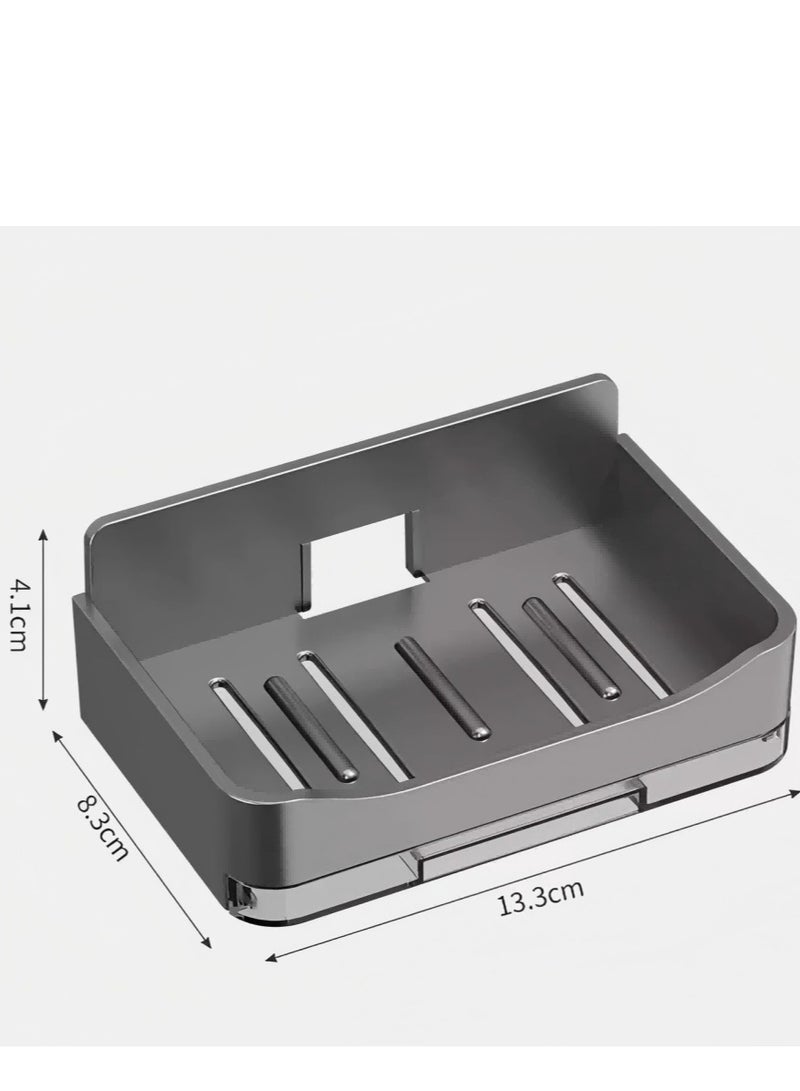 loyal Bathroom Wall Mounted Soap Box, No Water Accumulation New Soap Box, Household Drain Storage Rack (2-Piece Set)  - Image 3