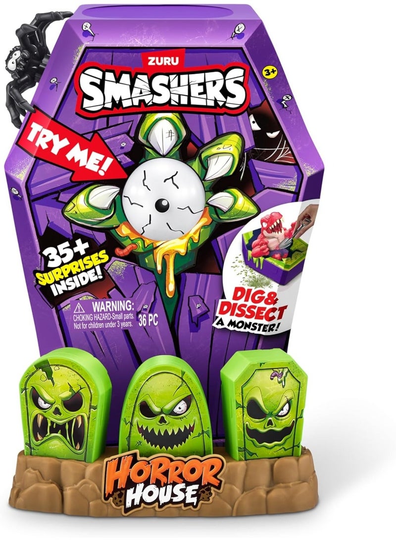 زورو Zuru Smashers Large Horror House - Series 1, Spooky Playset with Collectible Figures, Smash Eggs to Reveal Creepy Characters & Accessories, Perfect for Adventures & Fun - Image 1
