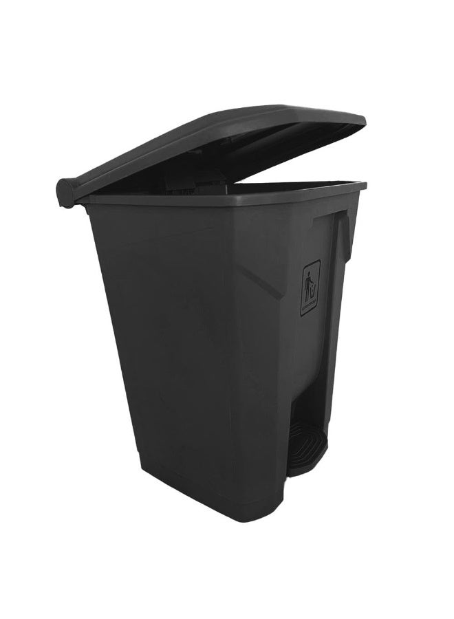 AKC Garbage Trash Can with Centre Pedal, High Density Polyethylene (HDPE) Heavy-Duty Plastic Bins (BLACK, 68 Liters) - Image 1