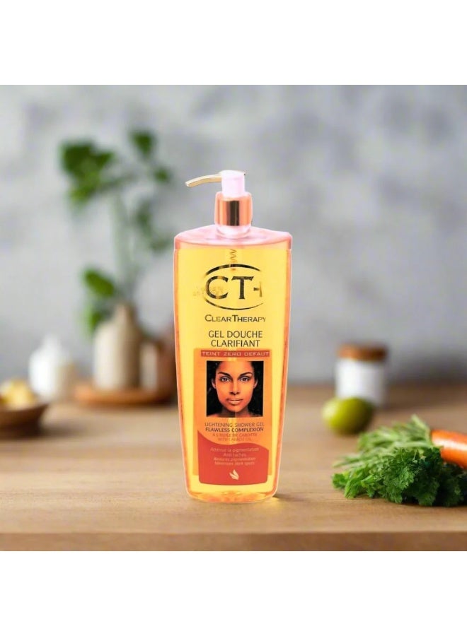 Clear Therapy Lightening Shower Gel/Body Wash with Carrot Oil 800ml - Image 3