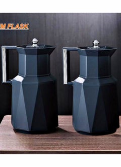 petros Petros 2 Piece Thermos Set 1L + 1L  Dark Grey/Silver 