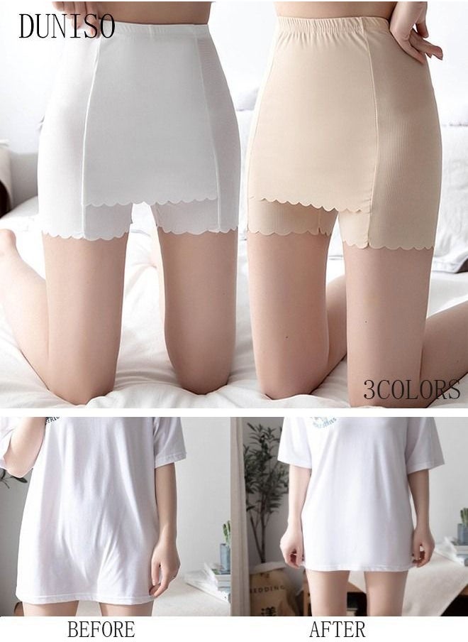 DUNISO - 3PC Women Slip Shorts for Under Dresses Seamless Boyshorts Panties Anti Chafing Underwear Shorts Under Skirts Thigh Slimmer - Image 1