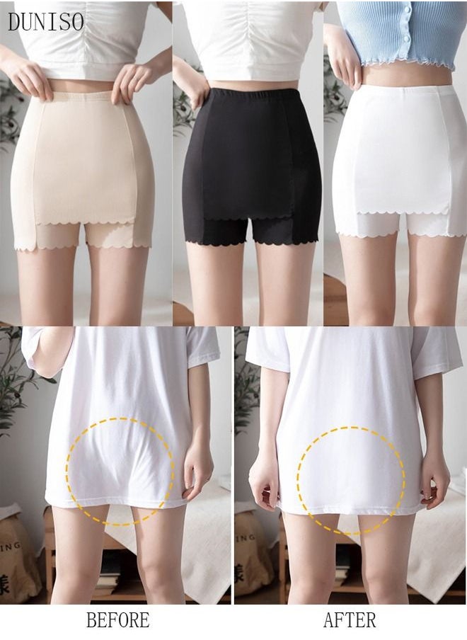 DUNISO - 3PC Women Slip Shorts for Under Dresses Seamless Boyshorts Panties Anti Chafing Underwear Shorts Under Skirts Thigh Slimmer - Image 1