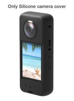 HY Action Camera Case Fit for Insta-360 ONE X3, Waterproof Durable Silicone Protective Cover Lens Cap Compatible for Insta-360 ONE X3 Accessory (Black)  - Image 3