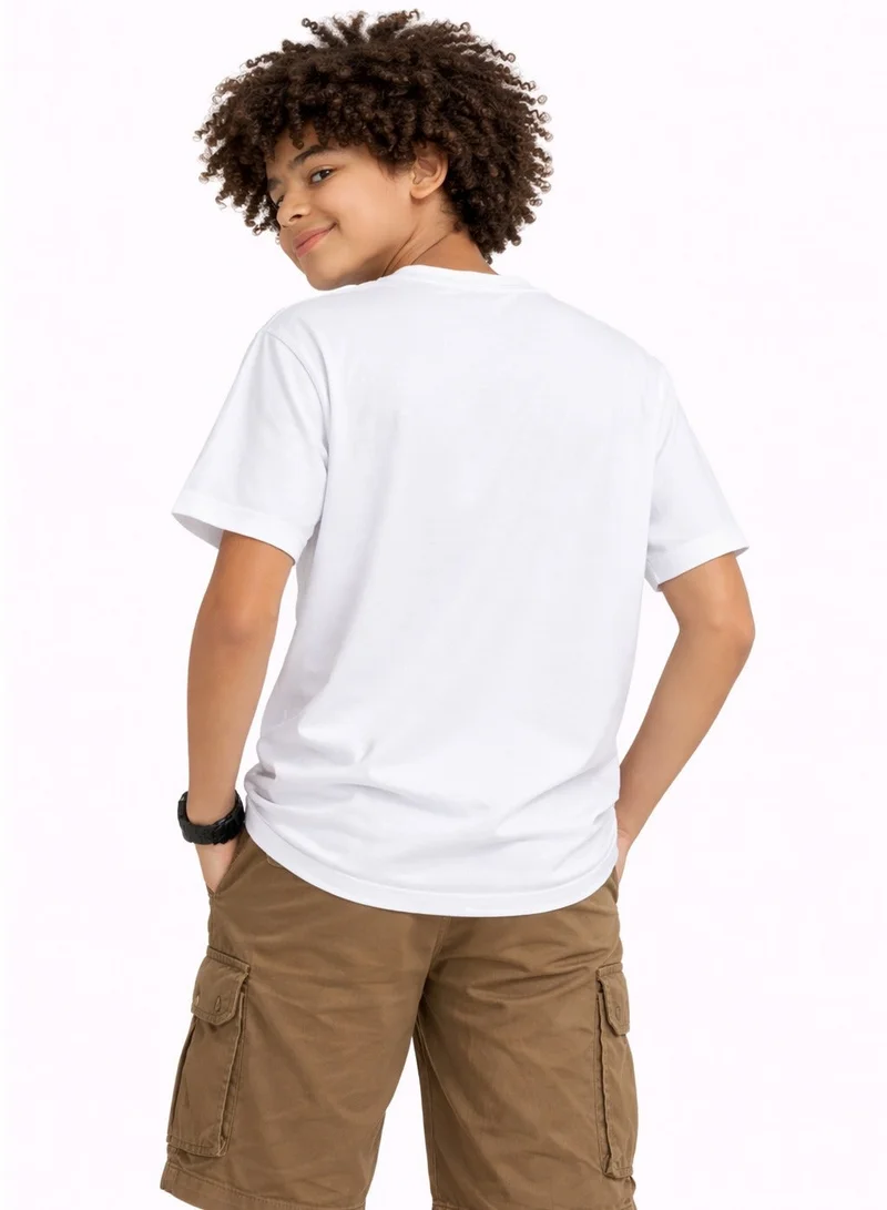 Victor And Jane Off White Boys’ Graphic T-Shirt – “Florida” Photo Print Tee for Men | Best Price UAE