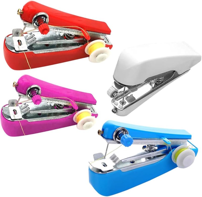 Housoutil 4 قطع مجموعة ماكينة خياطة محمولة صغيرة للإصلاحات السريعة والحرف اليدوية والترقيع - Image 2