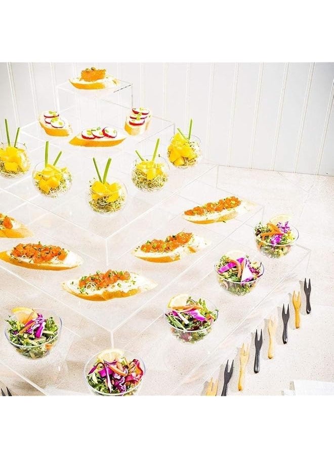 BPA Clear Acrylic Buffet Display Stand 5 Tier Pyramid  - Image 2